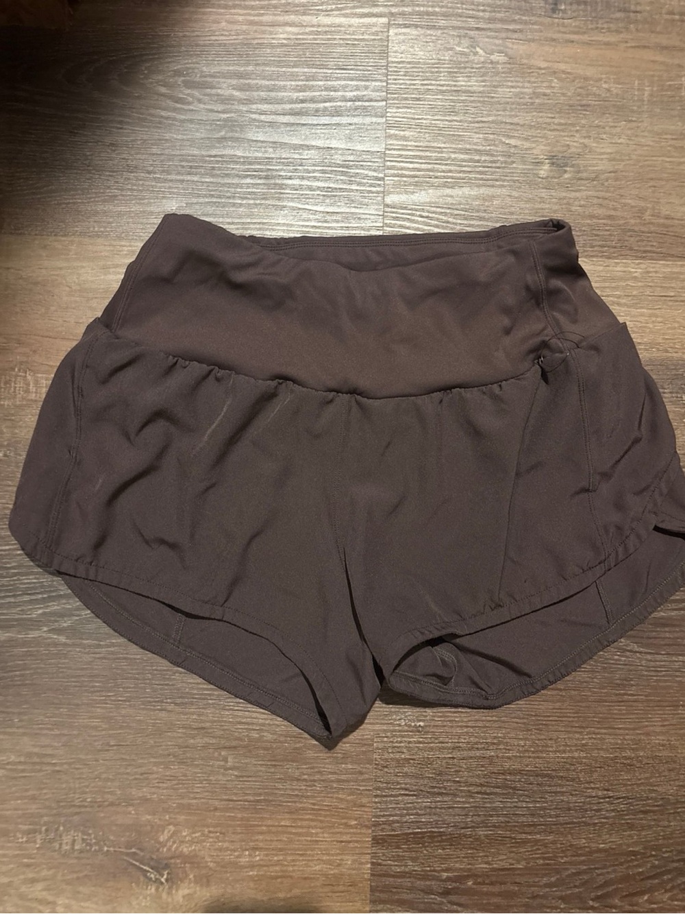 The Gym People High Waisted Running Shorts in Brown Size S
